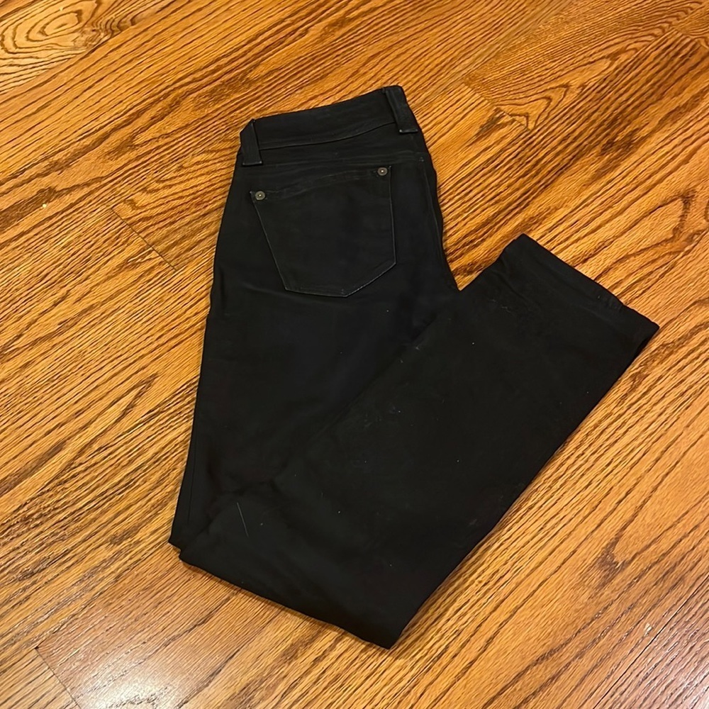 DL196 Woman’s Tory Slim Straight Black Jeans Size 24